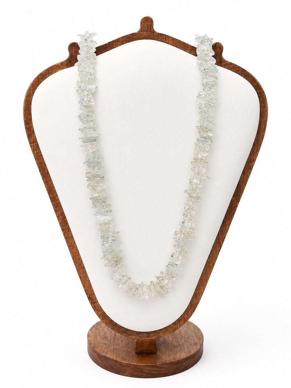 Vintage Clear Quartz Chip Necklace Natural Rock Crystal Gemstone Statement